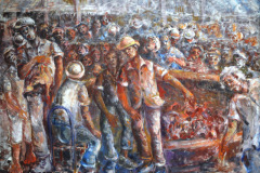 Comparsa (1950) Epifanio Irizarry (1915-2000) Óleo 20" x 40"