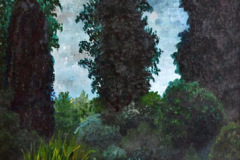 Rubén Rivera Aponte (1965) Paisaje de tres árboles óleo sobre masonite 24" x 17" Donación, herederos Rubén Rivera Aponte