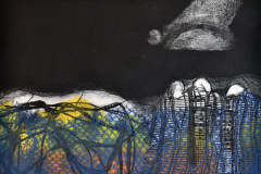 María Emilia Somoza (2004) Atrapados Aguafuerte, edición 2/25 15 3/4" x 19 3/4" Donación, Sucesión María Emilia Somoza