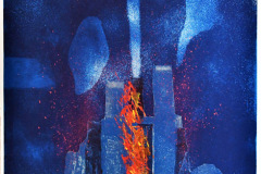 María Emilia Somoza (2004) Inexplicable del portafolio Tributo a la Vida Aguafuerte 28 1/4" x 24 3/4" Donación, Sucesión María Emilia Somoza