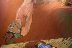 José Morales (1985 y 1993) Camino largo hacia casa óleo sobre lino 84" x 96" Donación parcial, José Morales