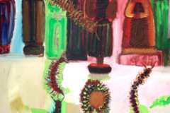 Santos a la venta S.O.S (1989) Jaime Carrero Acrílico 49 1/2" x 36"