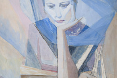 Julia de Burgos, (c. 1960 ) José Meléndez Contreras  Óleo sobre masonite  32” x 28 ¼”