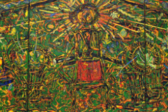 La mesa del tintoretto (tríptico) (2008) Arnaldo Roche Rabell (1955-) Óleo 7' x 21'