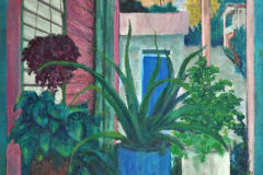 Rubén Rivera Aponte (1978) El balcón Acrílico sobre tela 19 1/2" x 15 1/2" Donación, herederos Rubén Rivera Aponte