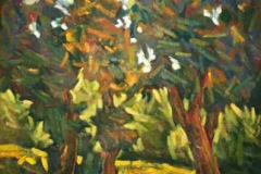 Árboles (1962) Francisco “Fran” Cervoni Óleo sobre masonite 40” x 34”