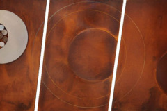 Circunferencia de los nueve puntos (2010) Heriberto Nieves Medio mixto 49" x 144"