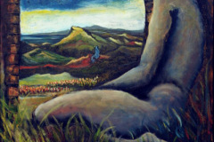 Creación y vida (2001) Angélica Rivera Acrílico 36" x 50"