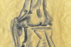 Desnudo (ca. 1947) Lorenzo Homar Carboncillo sobre papel 20 3/4" x 13 1/2"