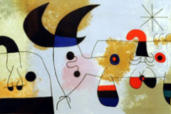 Ilustración I Tríptico (1971) Joan Miró (1893-1983) Litografía 10 1/4 " x 31 1/4 "