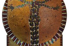 Virgen africana o Virgen de las Magas (2006) Edward Ferraioli Mosaico en cristal, cristal fundido, acrílico y corcho 78" x 86"