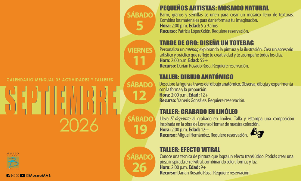 Calendario de Actividades para el Mes de Septiembre